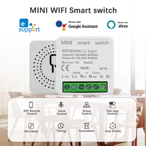 Ewelink 16A สวิตช์ WiFi ขนาดเล็ก DIY รีโมทควบคุม1ทาง, รีเลย์ควบคุมตั้งเวลาอัตโนมัติสำหรับชีวิตอัจฉริยะทำงานกับ Alexa Google Home - Product Image 2