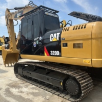 Excavatrice d'occasion CAT 320D2, 20 tonnes, sur chenilles, hydraulique, faible nombre d'heures, bon état, à vendre