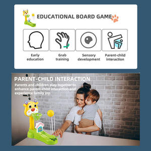 Jouet de basket-ball de bureau avec lumière et son, retour automatique, portable, pour développer la motricité fine, cadeau pour enfants - Product Image 2