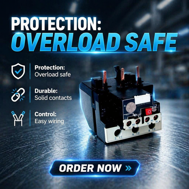 LR2-D33 Series Electromechanical Magnetic Thermal Overload Relay