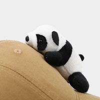 Gorra de béisbol de alta calidad de 6 paneles para mujer, gorra de béisbol con diseño de panda de juguete