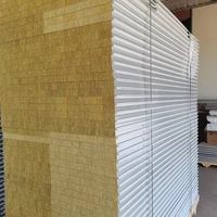 Panneau sandwich en laine de roche ignifuge, insonorisant, à économie d'énergie, isolation thermique, tailles personnalisables, pour entrepôt métallique