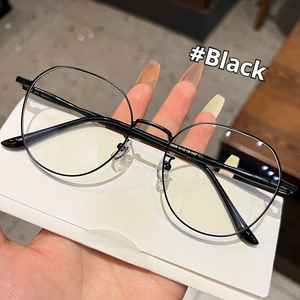 Aesthetic Oversized Polygonal <strong>Glasses</strong> Trendy Metal <strong>Frame</strong> Blue Light Blocking Custom Prescription Optical Eyeglasses <strong>Frames</strong> - Product Image 4