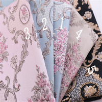 Mode populaire brillant broder fleur prune brocart tissu Jacquard pour robe formelle pantalon Tang costume