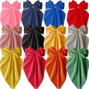 Satin soyeux cheveux arcs grands cheveux Barrettes ruban pour filles longues pinces à cheveux français Barrette mignon nœud papillon épingle à cheveux - Product Image 2