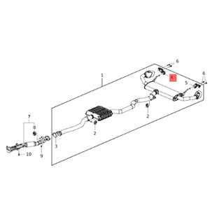 Kualitas tinggi belakang kanan Muffler Insulator untuk Chevrolet Equinox 2018-2023 bagian OEM 84205378 sistem knalpot Tuning mesin <span class=keywords><strong>2</strong></span>.0T - Product Image 6