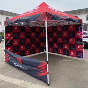 Tùy chỉnh in bất kỳ màu sắc kinh doanh Logo 10x10 Tán lều gấp hợp kim nhôm khung + 2 đầy đủ tường 1 nửa tường con lăn gói - Product Image 1