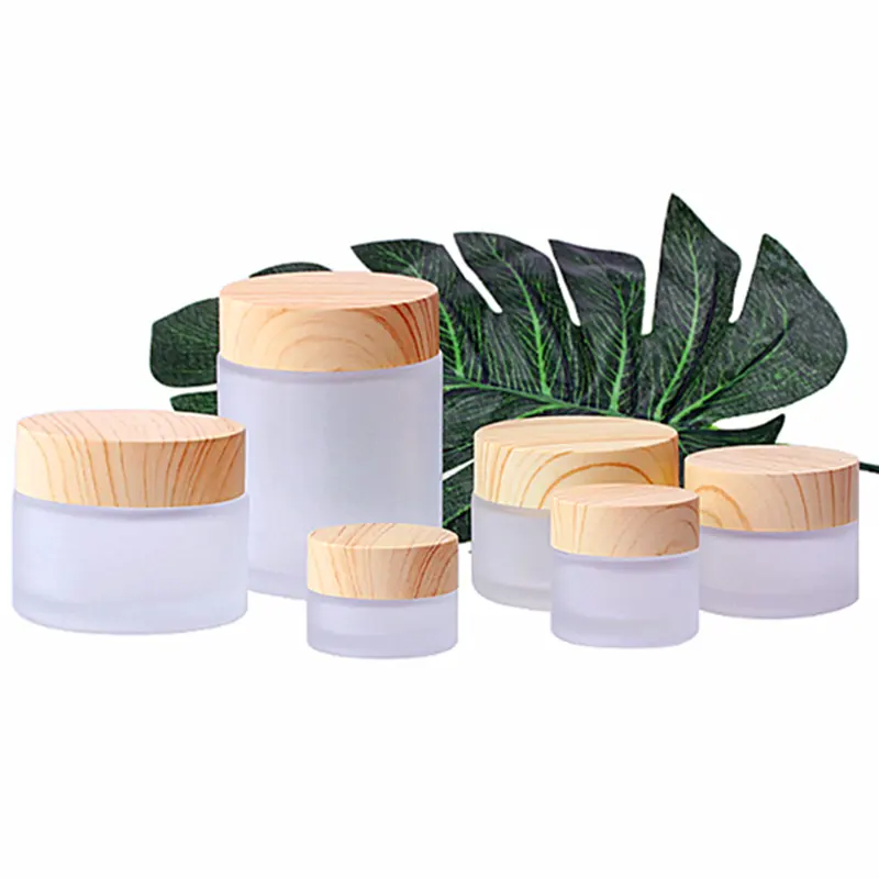 Frascos de bambu para cosméticos 200ml, frascos de bambu mínimo 100 peças, pote cosmético preto, 500ml