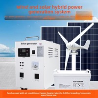 Système d'alimentation hybride éolien et solaire 800W à 10kW 12V 200Ah hors réseau pour maison, ferme, ranch, stockage extérieur, personnalisé, vente au détail