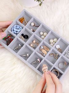 2021 Mode Anting Gelang Kalung Kotak Beludru Tampilan Baki Perhiasan - Product Image 4
