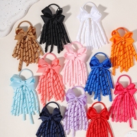 Bande élastique à nœuds avec fil en spirale, accessoire pour cheveux enfant motif fleur bulle avec bandeau et serre-tête