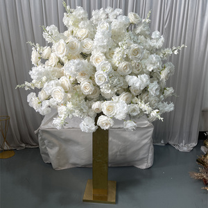 IFG Hot Sale Luxury 40inch Diameter White 3d Artificial 100 cm Flower Ball for Wedding Party Event <strong>Table</strong> <strong>Decoration</strong> - Product Image 1