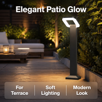 Lampe de jardin LED compacte pour extérieur City Courtyard, couleur sable noir 3000K, pour allée de villa, éclairage paysager