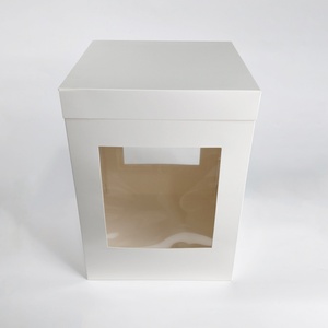 Custom Cake Paper Box with <b>Boxes</b> Packaging Custom 10x10 Cakes <b>White</b> Cake Paper Box - Product Image 1