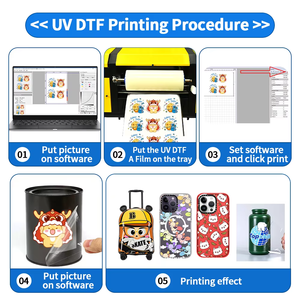 Película de Transferencia <span class=keywords><strong>Unic</strong></span> A+<span class=keywords><strong>B</strong></span> para UV DTF, Película UV DTF AB de 30 cm para Todas las Superficies Duras y Lisas, Película de Laminación UV - Product Image 2