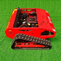 Longjie 452-80 rouge télécommande tondeuse à gazon Type de piste haute puissance sans fil opération Simple désherbage Machine
