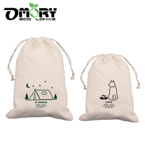 OMORY Wholesale Eco-friendly Large Canvas <b>Drawstring</b> Bag Cotton Storage <b>Pouch</b> 18X25cm Machine Washable for Daily Use Travel - Product Image 4