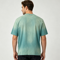 Kaos Oversize Pria Bahan Katun 100% Vintage Heavyweight Hitam Polos 270 320 Gsm Custom Acid Wash Spray Monkey
