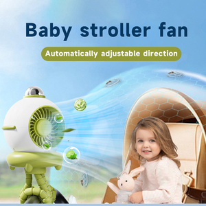 Mini ventilador portátil para cochecito, ventilador con Clip pequeño con batería, desmontable, 3 velocidades, recargable, 360 rotación, trípode Flexible para perros - Product Image 3