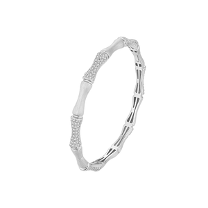 Nuevos Brazaletes MUONE de Plata S925 con Zirconia, Estilo Medieval Italiano de Lujo, Hechos a Mano, Bañados en Oro Cepillado, Forma de Bambú, Certificados para Regalo - Product Image 1