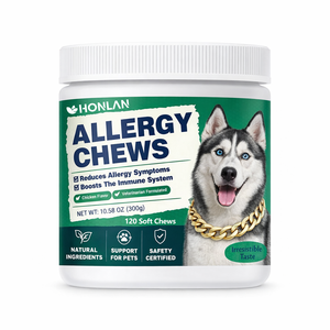 Golosinas Masticables Probióticas para Alergias para Perros, Fomenta la Función Digestiva y la Salud de las Levaduras - Product Image 1