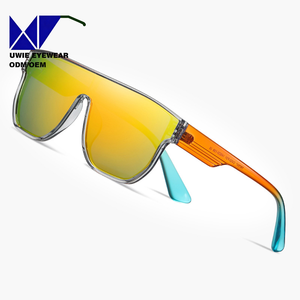 Gafas de Sol Polarizadas de Alta Calidad Premium, Diseño Cuadrado de Una Pieza, Protección UV400, TR90, en Rojo, Marrón, Azul, Rosa y Gris - Product Image 2