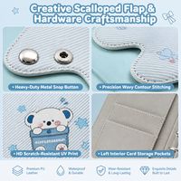 Papiers de rechange A5 pour carnet à 6 anneaux, pages imprimées personnalisées, couverture transparente, papeterie Kawaii