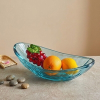 Handgemaakte luxe K9 kristallen ovale fruitschaal & bord, transparant, decoratie voor thuis, tafeldecoratie, hotel, bruiloften, serveerschaal