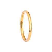 Fashion Plain Ring Mehrfarbiger Ring 18 Karat vergoldete Damen-und Herren ringe Titans tahl Nicht trüben der 2mm breiter Schmuck