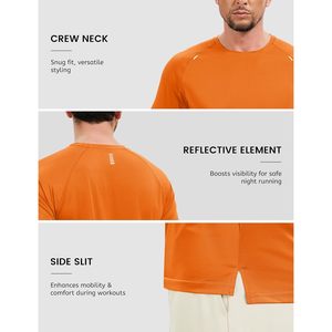 Camiseta Deportiva para Hombre, de Secado Rápido, Malla Ligera, Spandex/Poliéster, Manga Corta, Absorbe la Humedad, Transpirable - Product Image 5