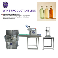Machine de remplissage de bière, vin blanc, jus et huile avec ligne de capsulage et d'étiquetage pour le remplissage de bouteilles en verre de liqueurs épaisses et de boissons visqueuses