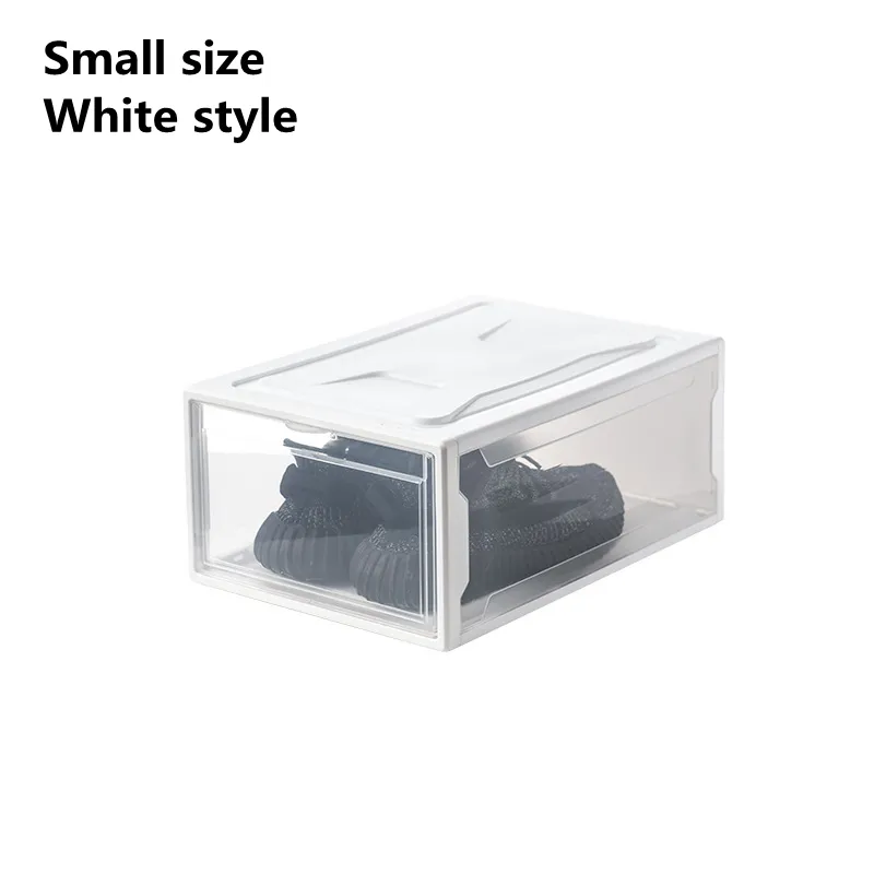 Transparent Acrylic Foldable Sneaker Organizer Magnetic Drop Side Shoe Storage Container Box Stackable Plastic for Shoes