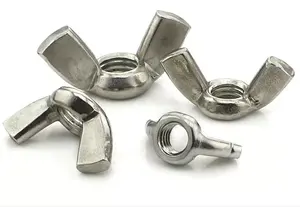 High Quality Zinc Plated Stainless Steel Metal Galvanized Wing Nutsteel Wing Nut Screw Eye Bolt With Wing Nut