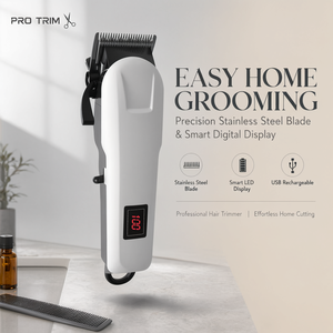 Tagliacapelli <span class=keywords><strong>Professionale</strong></span> da Barbiere Senza Fili in ABS con Display a LED, Rasoio Ricaricabile da Uomo - Product Image 5
