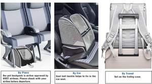 Mochila portátil <span class=keywords><strong>para</strong></span> mascotas al aire libre, cabina transparente de burbujas con sistema de ventilación dual, bolsa de viaje <span class=keywords><strong>para</strong></span> perros, avión - Product Image 6