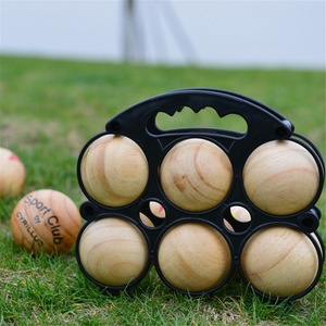 Lot <span class=keywords><strong>de</strong></span> 6 boules <span class=keywords><strong>de</strong></span> pétanque en bois <span class=keywords><strong>de</strong></span> style nature pour jardin, pelouse et <span class=keywords><strong>plage</strong></span> - Product Image 5