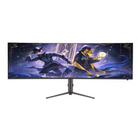 Nouveau Moniteur de Jeu Incurvé HDR IPS 49 Pouces 2026, Faible Lumière Bleue, 5K, Réglable en Hauteur, 144Hz/165Hz, Écran Large, HD Intégré