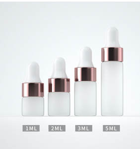 Botella de Vidrio Esmerilado para Suero para el Cuidado de la Piel al por Mayor, 1 ml, 2 ml, 3 ml, 5 ml, con Gotero de Goma para Aceite Esencial - Product Image 2