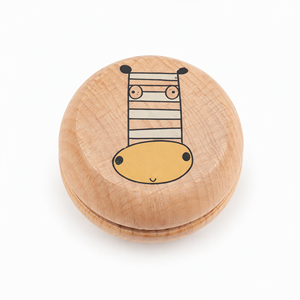 Jouet <span class=keywords><strong>Yo</strong></span>-<span class=keywords><strong>Yo</strong></span> en Bois Personnalisé, Jouet Classique Éducatif pour Enfants, Motif Animal, Entraînement des Compétences Manuelles, Cadeau de Fête - Product Image 5