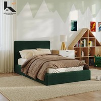 Nouvelle conception de lit modulaire moderne réglable et pliable avec tête de lit rembourrée pour la chambre des enfants