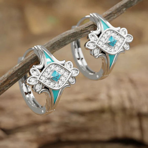 Orecchini Geometrici Marquise per Donne, Stile Vintage Bohémien, Accessori per Orecchie da Indossare Quotidianamente - Product Image 1