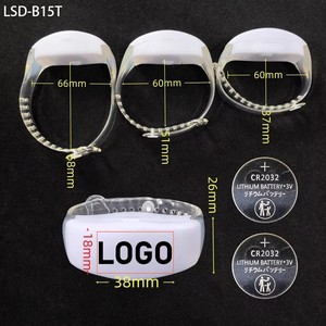 Bracelet LED contrôlable pour concerts, 4 perles lumineuses, silicone, contrôle radiofréquence, portée 800 mètres, télécommande 433 MHz - Product Image 3