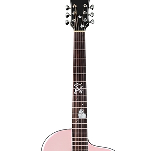Chitarra Acustica EARTHGRACE DS-Civet con Top in Abete Massello, Manico in Mogano, 39 Pollici, Finitura Lucida, con Risonatore, Collezione Girls, Intarsio Gatto - Product Image 5