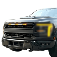 Capot en ABS noir mat avec aérations, panneau de garniture supérieur du capot moteur adapté à la Ford F150 2021-2026