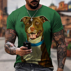 Moda estiva Unisex graziosa t-shirt a sublimazione Bulldog con stampa 3D t-shirt da uomo <span class=keywords><strong>Pitbull</strong></span> Dog Short Plus Size top Streetwear - Product Image 6