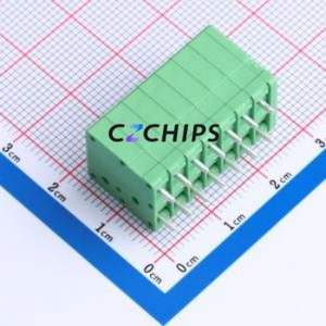 JL271V-35007G01 Spring Terminal Block Through hole Component (THT),P=3.5mm Connector 1x7P 3.5mm Green Through Hole - Product Image 2