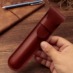 Astuccio Portatile in Pelle PU di Alta Qualità con Coperchio a Ribalta, Logo Inciso, Nuovo Prodotto per Affari, Colore Puro e Semplice, Protettivo - Product Image 5