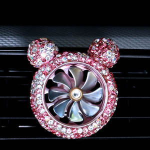 Aromaticos 자동차 핸드 세트 다이아몬드 곰 자동차 공기 청정기 금속 벤트 클립 팬 공기 청정기 자동차 향수 - Product Image 4