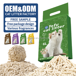맞춤형 친환경 6L 7L 두부 고양이 쓰레기 맞춤형 향수 고착 두부 고양이 쓰레기로 먼지 프리 및 플러시 가능 - Product Image 1