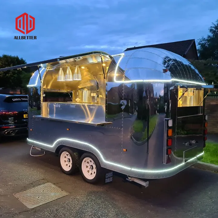 Fast Food Carts Camper Car Big HY Food Van Hot Dog Stand Mobile Food Cart Van with Fully Equipped Restaurant Customised